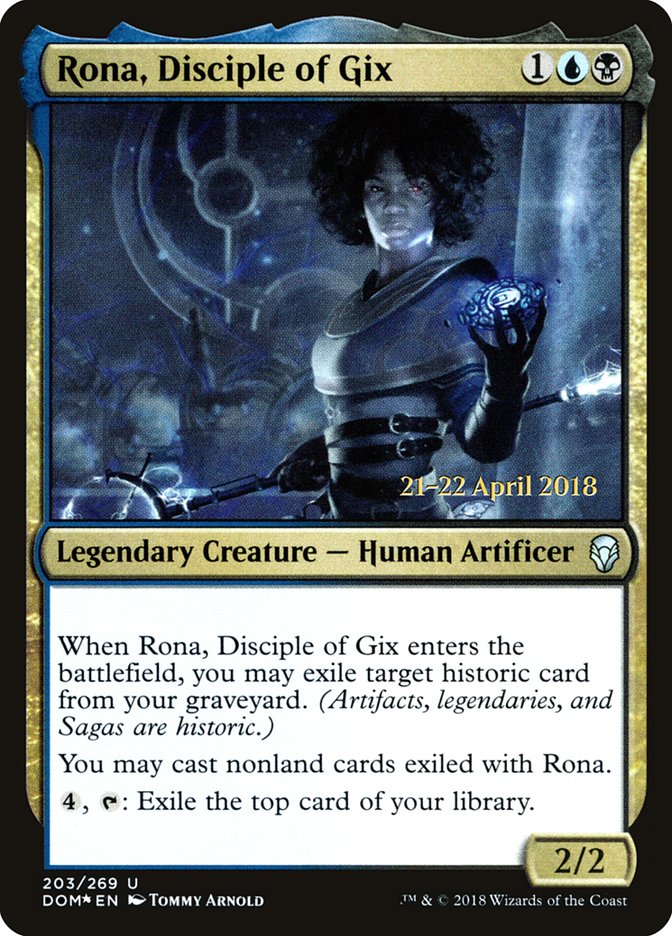 Rona, Disciple of Gix  [Dominaria Prerelease Promos] | Grognard Games