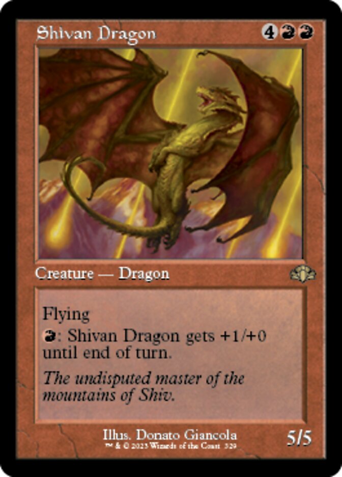 Shivan Dragon (Retro) [Dominaria Remastered] | Grognard Games