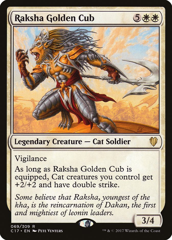 Raksha Golden Cub [Commander 2017] | Grognard Games
