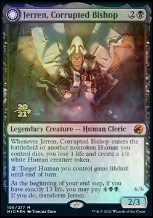 Jerren, Corrupted Bishop // Ormendahl, the Corrupted [Innistrad: Midnight Hunt Prerelease Promos] | Grognard Games