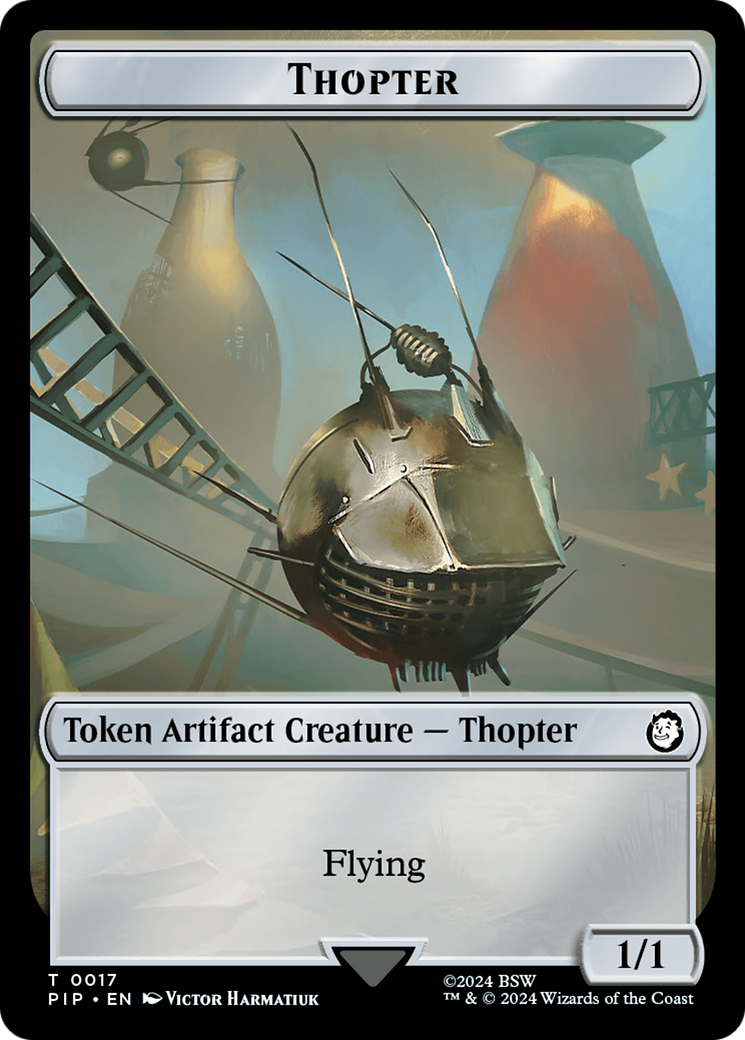Thopter // Junk Double-Sided Token [Fallout Tokens] | Grognard Games