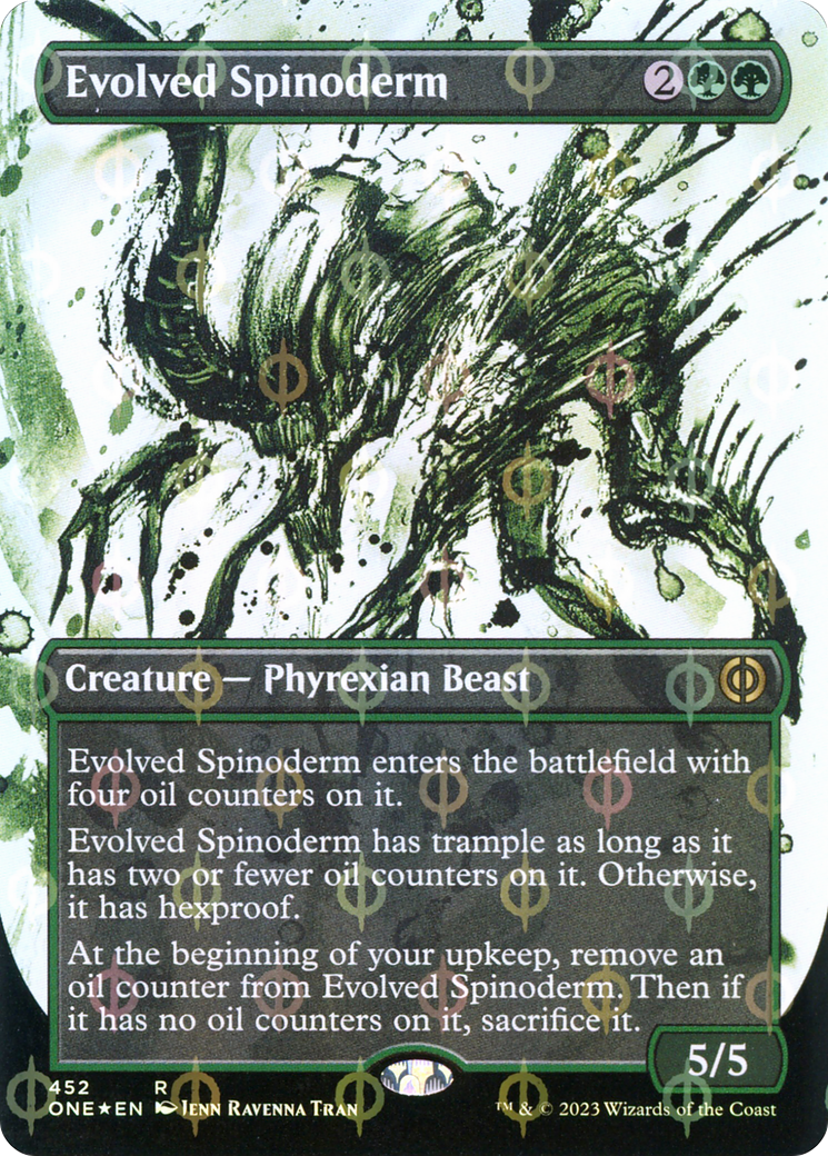 Evolved Spinoderm (Borderless Ichor Step-and-Compleat Foil) [Phyrexia: All Will Be One] | Grognard Games