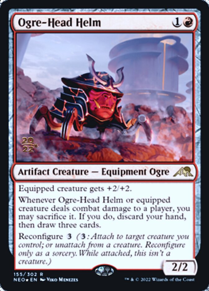 Ogre-Head Helm [Kamigawa: Neon Dynasty Prerelease Promos] | Grognard Games