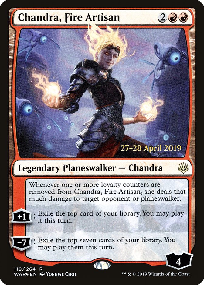 Chandra, Fire Artisan  [War of the Spark Prerelease Promos] | Grognard Games