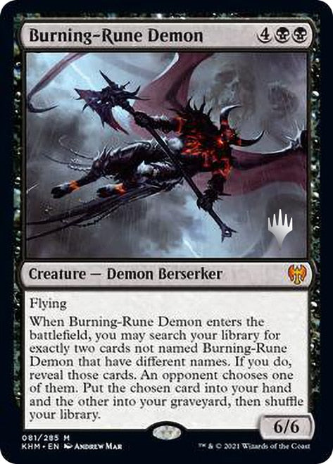 Burning-Rune Demon [Kaldheim Promos] | Grognard Games