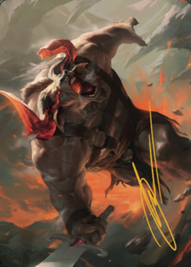 Furious Bellow Art Card (Gold-Stamped Signature) [Dominaria United Art Series] | Grognard Games