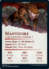 Manticore Art Card [Dungeons & Dragons: Adventures in the Forgotten Realms Art Series] | Grognard Games