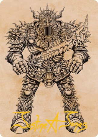 Iron Golem (Showcase) Art Card (Gold-Stamped Signature) [Dungeons & Dragons: Adventures in the Forgotten Realms Art Series] | Grognard Games