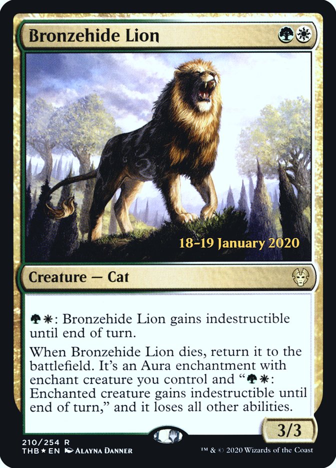 Bronzehide Lion [Theros Beyond Death Prerelease Promos] | Grognard Games