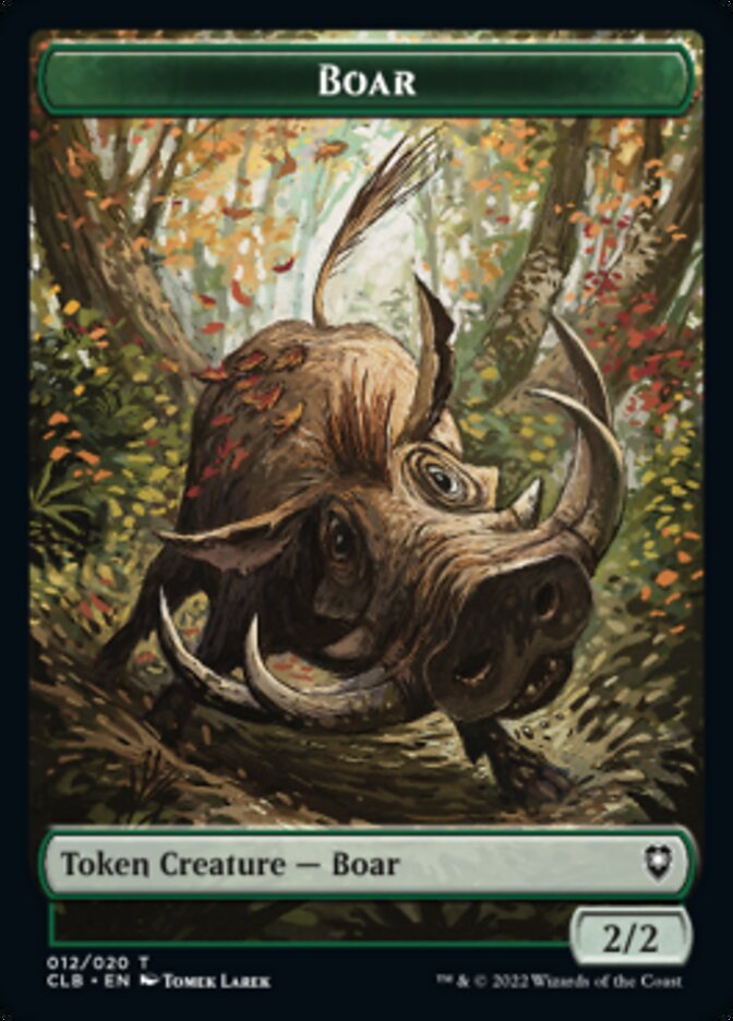 Treasure // Boar Double-sided Token [Commander Legends: Battle for Baldur's Gate Tokens] | Grognard Games