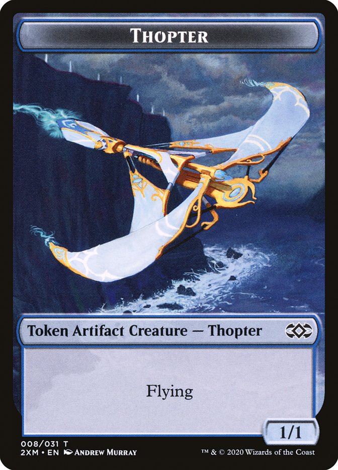 Myr (024) // Thopter (008) Double-sided Token [Double Masters Tokens] | Grognard Games