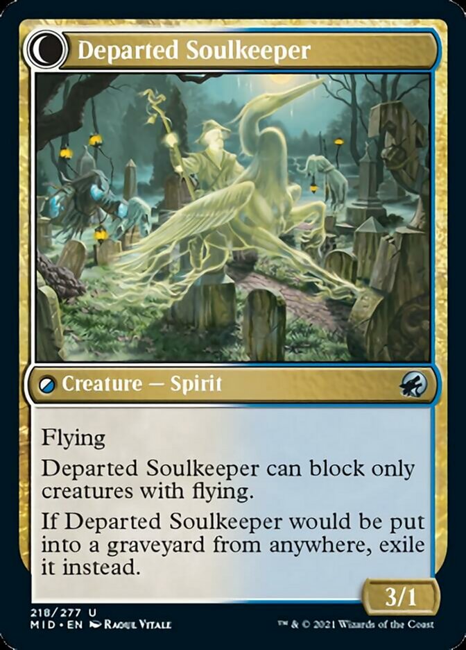 Devoted Grafkeeper // Departed Soulkeeper [Innistrad: Midnight Hunt] | Grognard Games