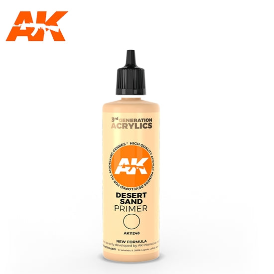 AK-Interactive 3rd Gen Paints: Desert Sand Primer (100 ml) | Grognard Games