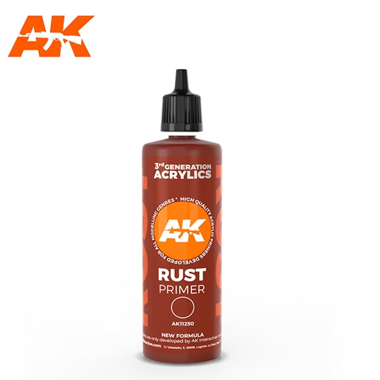AK-Interactive 3rd Gen Paints: Rust Primer (100 ml) | Grognard Games