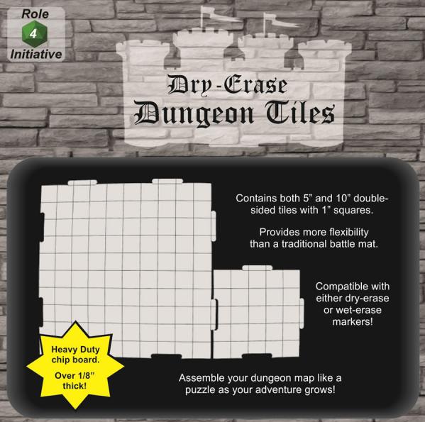 Dry Erase Interlocking Dungeon Tiles | Grognard Games