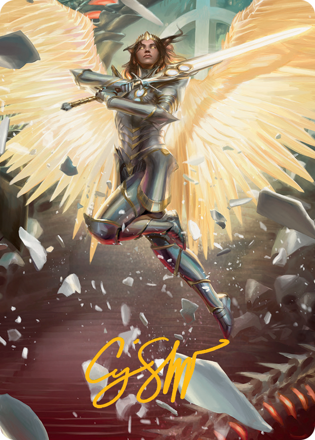 Archangel Elspeth Art Card (Gold-Stamped Signature) [March of the Machine Art Series] | Grognard Games