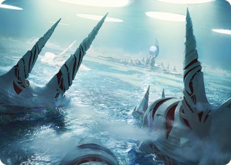 Seachrome Coast Art Card [Phyrexia: All Will Be One Art Series] | Grognard Games