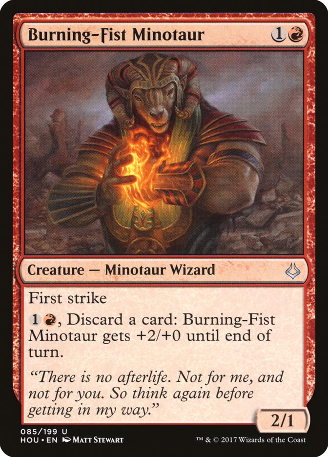 Burning-Fist Minotaur [Hour of Devastation] | Grognard Games