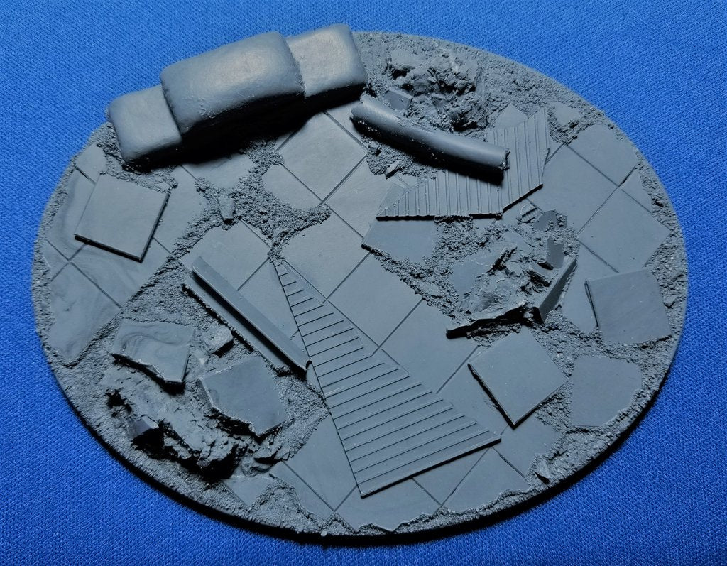 Elrik's Hobbies: City Ruins Base Oval 120x92mm | Grognard Games