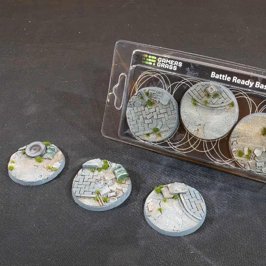 Gamers Grass Battle Ready Bases Urban Warfare 50mm round | Grognard Games