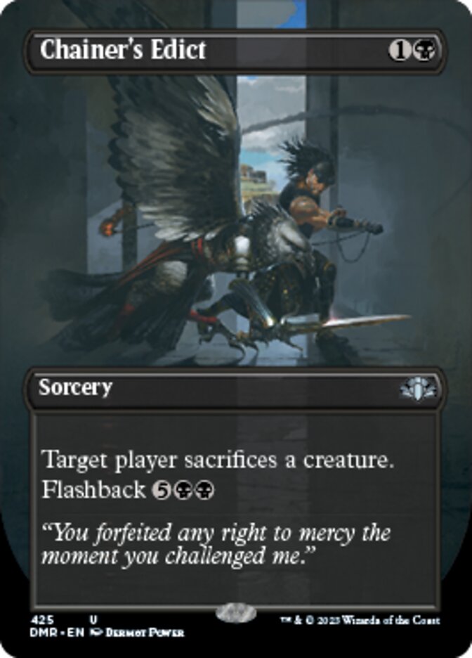 Chainer's Edict (Borderless Alternate Art) [Dominaria Remastered] | Grognard Games