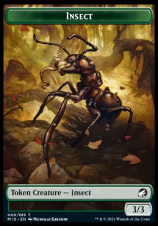 Insect Token [Innistrad: Midnight Hunt Tokens] | Grognard Games