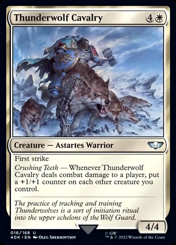 Thunderwolf Cavalry (Surge Foil) [Universes Beyond: Warhammer 40,000] | Grognard Games