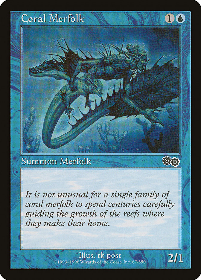 Coral Merfolk [Urza's Saga] | Grognard Games