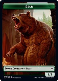 Bear // Food (17) Double-sided Token [Throne of Eldraine Tokens] | Grognard Games