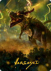 Thrasta, Tempest's Roar Art Card (42) (Gold-Stamped Signature) [Modern Horizons 2 Art Series] | Grognard Games