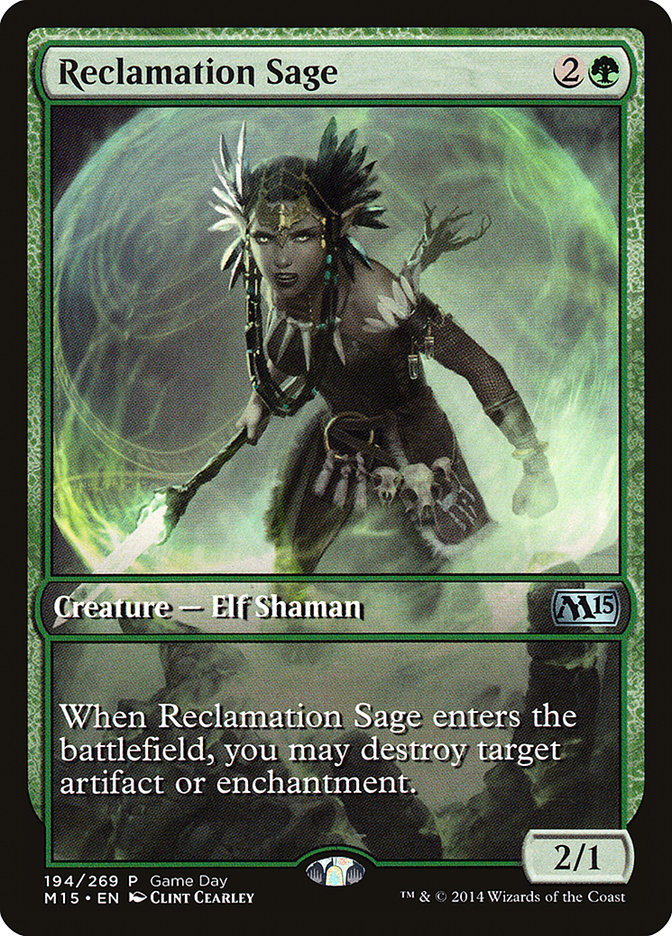 Reclamation Sage (Game Day) [Magic 2015 Promos] | Grognard Games