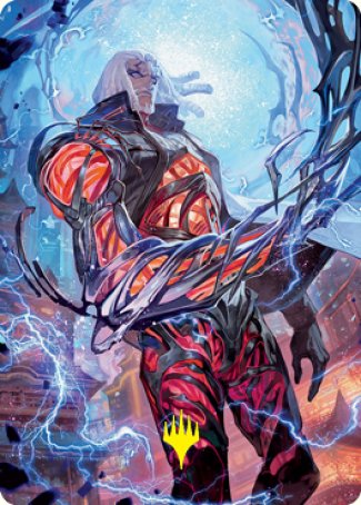 Tezzeret, Betrayer of Flesh Art Card (Gold-Stamped Signature) [Kamigawa: Neon Dynasty Art Series] | Grognard Games