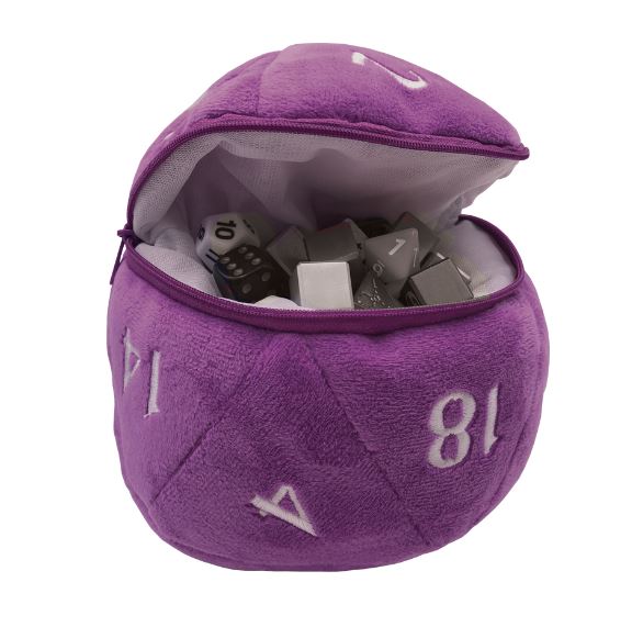 Purple D20 Dice Bag | Grognard Games