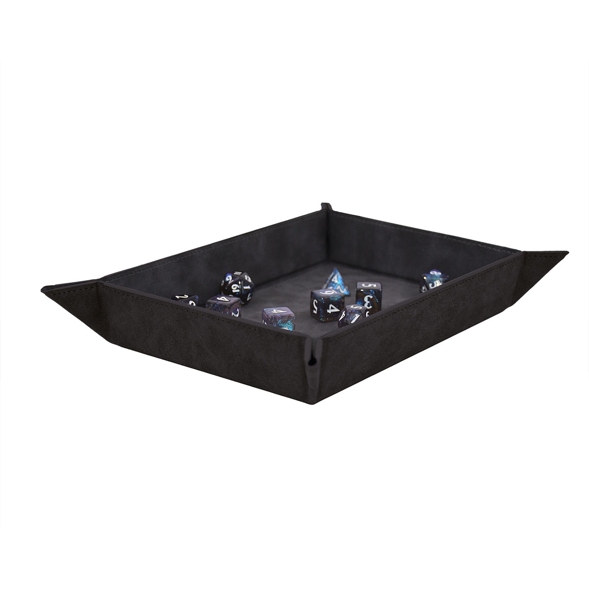 Ultra Pro Suede Magnetic Folding Dice Tray Jet | Grognard Games