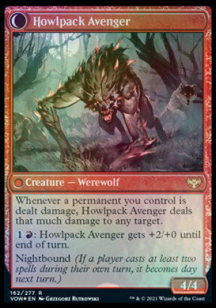 Ill-Tempered Loner // Howlpack Avenger [Innistrad: Crimson Vow Prerelease Promos] | Grognard Games