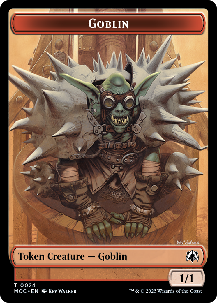 Goblin // Sliver Double-Sided Token [March of the Machine Commander Tokens] | Grognard Games
