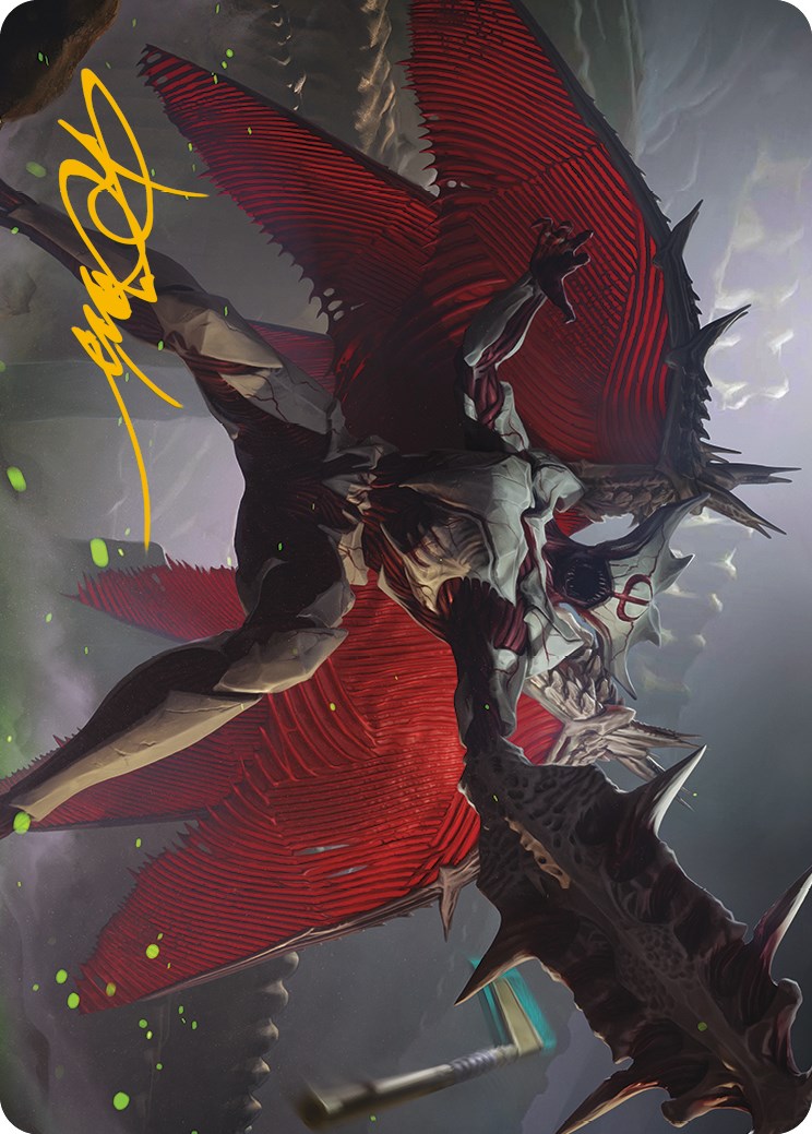 Phyrexian Vindicator Art Card (Gold-Stamped Signature) [Phyrexia: All Will Be One Art Series] | Grognard Games