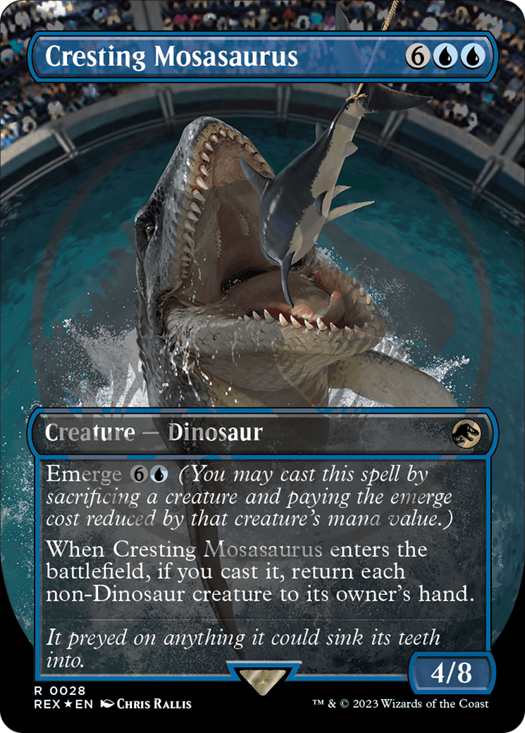 Cresting Mosasaurus Emblem (Borderless) [Jurassic World Collection Tokens] | Grognard Games