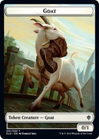 Goat // Food (17) Double-sided Token [Throne of Eldraine Tokens] | Grognard Games