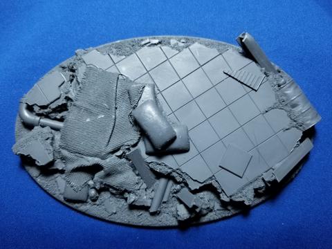 Elrik's Hobbies: City Ruins Base Oval 170 x 105mm | Grognard Games