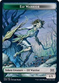 Elf Warrior // Plant Double-sided Token [Double Masters Tokens] | Grognard Games