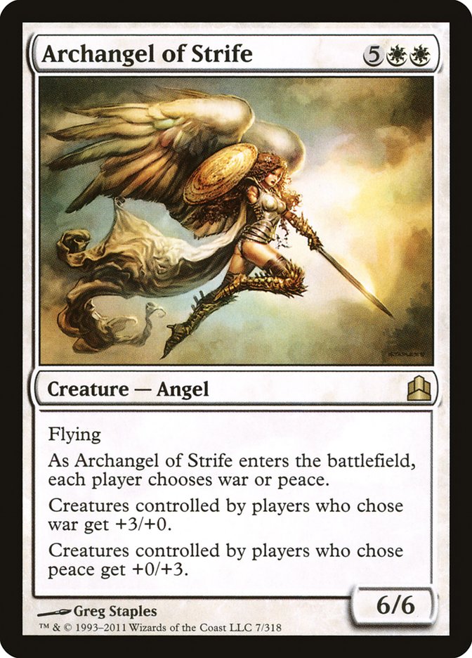 Archangel of Strife [Commander 2011] | Grognard Games