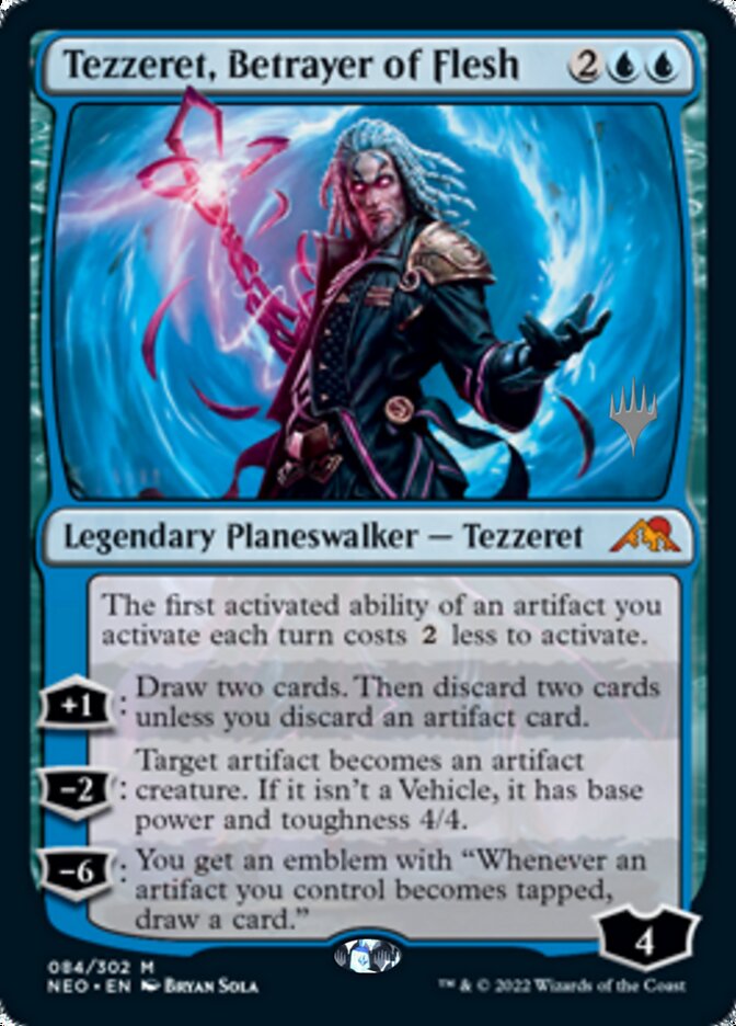 Tezzeret, Betrayer of Flesh (Promo Pack) [Kamigawa: Neon Dynasty Promos] | Grognard Games