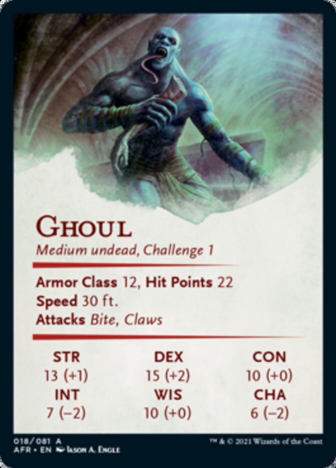 Ghoul Art Card (Gold-Stamped Signature) [Dungeons & Dragons: Adventures in the Forgotten Realms Art Series] | Grognard Games