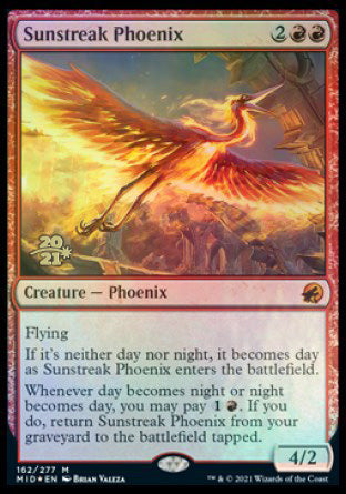 Sunstreak Phoenix [Innistrad: Midnight Hunt Prerelease Promos] | Grognard Games