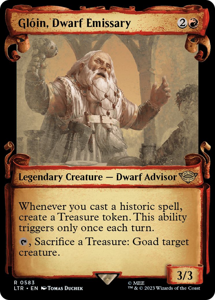 Gloin, Dwarf Emissary [The Lord of the Rings: Tales of Middle-Earth Showcase Scrolls] | Grognard Games