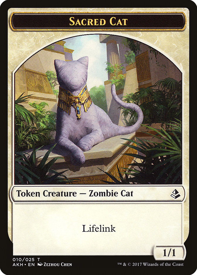 Sacred Cat [Amonkhet Tokens] | Grognard Games