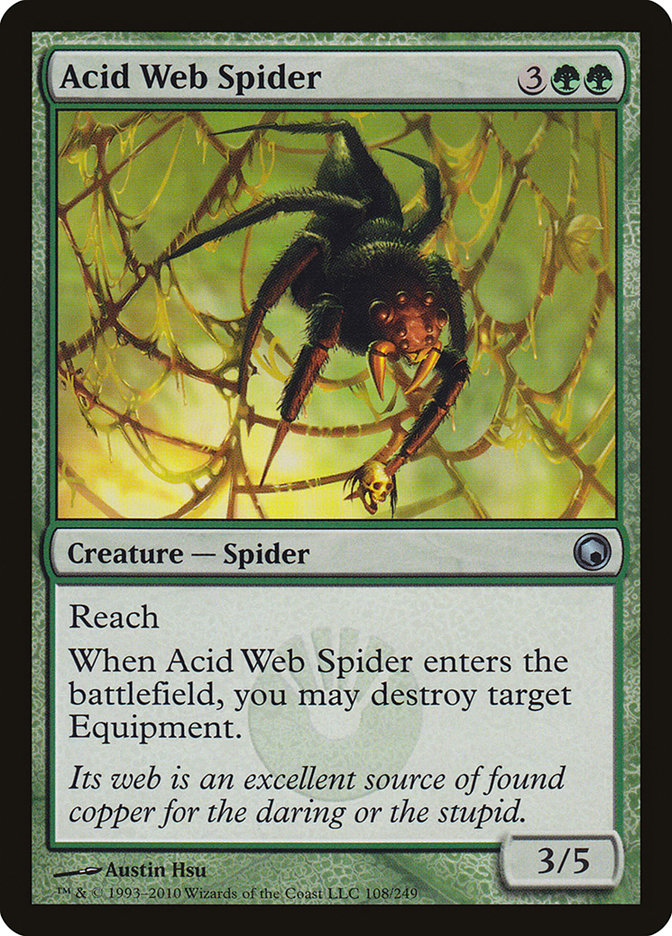 Acid Web Spider [Scars of Mirrodin] | Grognard Games
