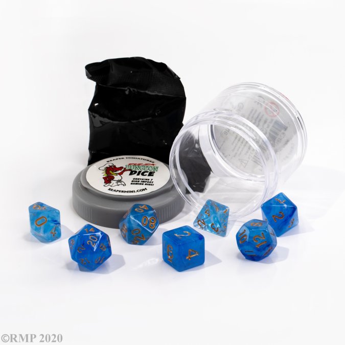 Pizza Dungeon Dice: Lucky Gem Blue 19025 | Grognard Games