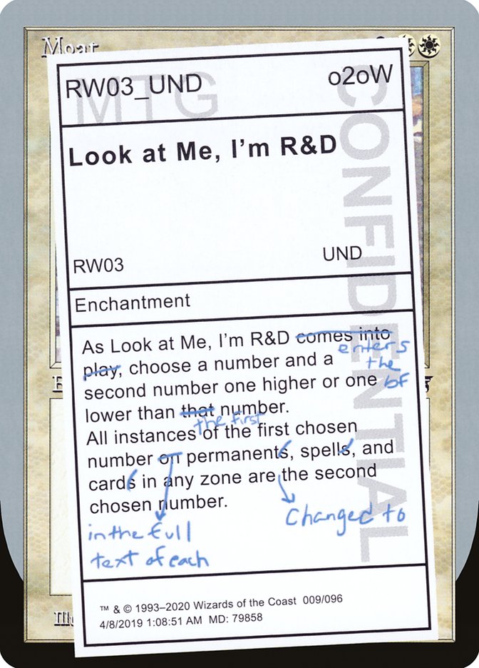 Look at Me, I'm R&D [Unsanctioned] | Grognard Games